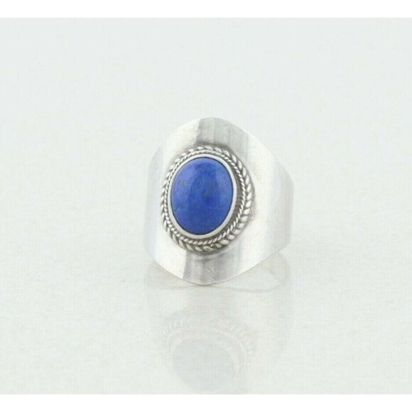 Lapis Lazuli Sterling Silver Ring Size 5 1/2 - Picture 5 of 6